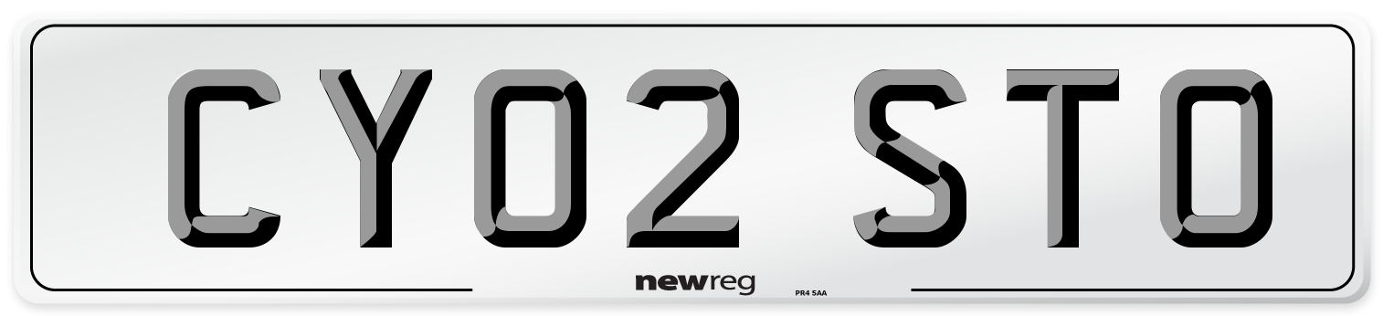 CY02 STO Number Plate from New Reg